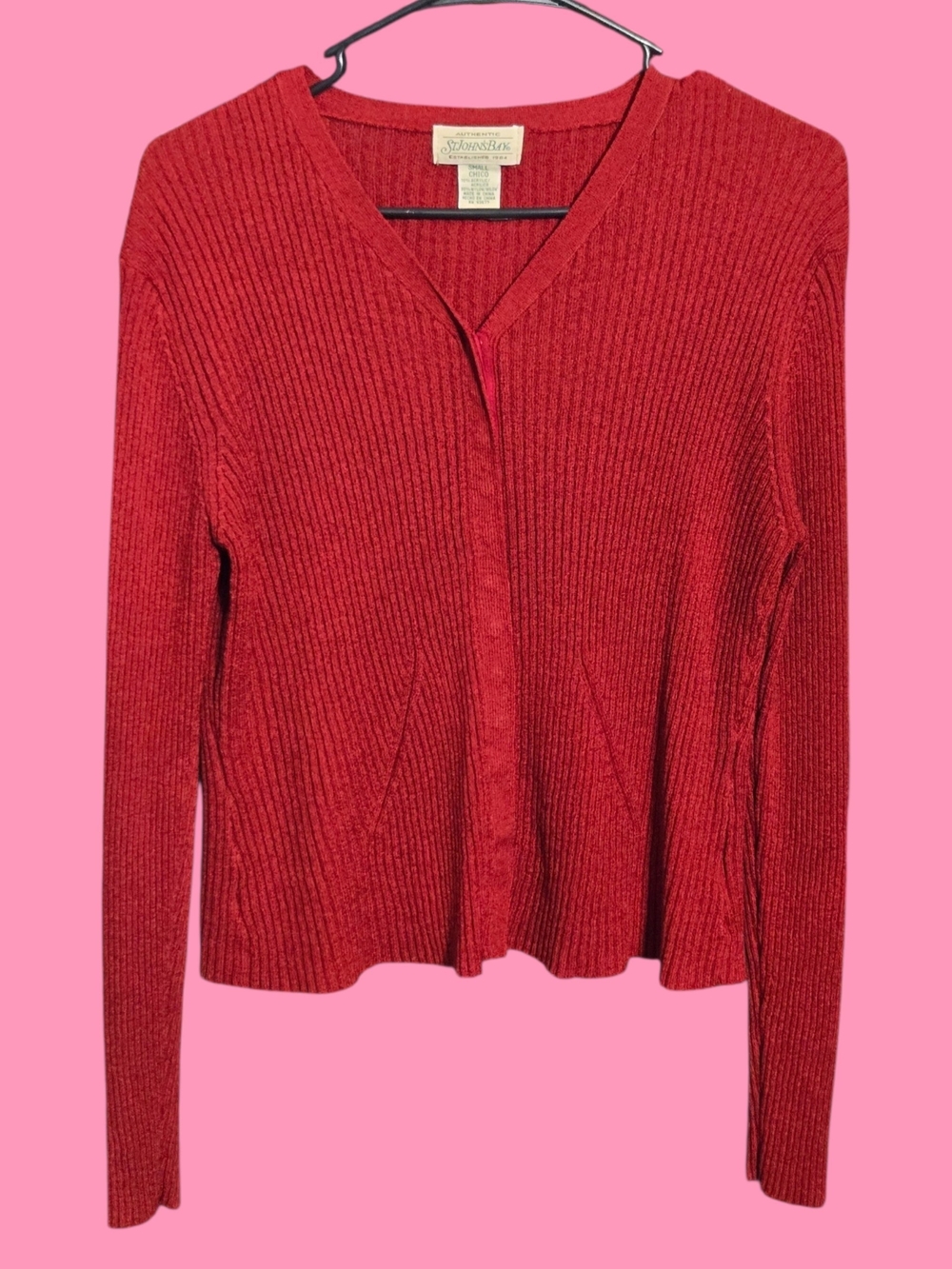 Red Long Sleeve Top St Johns Bay